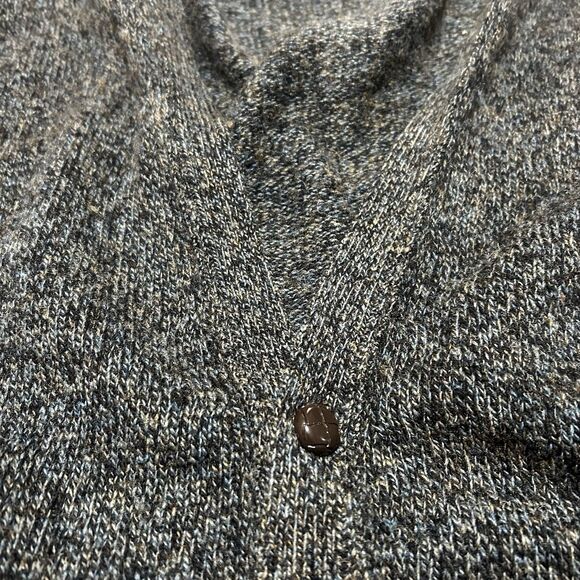 Pendleton Men's 100% Shetland Wool Cardigan Five Button Sweater Size L Charcoal - Picture 3 of 6